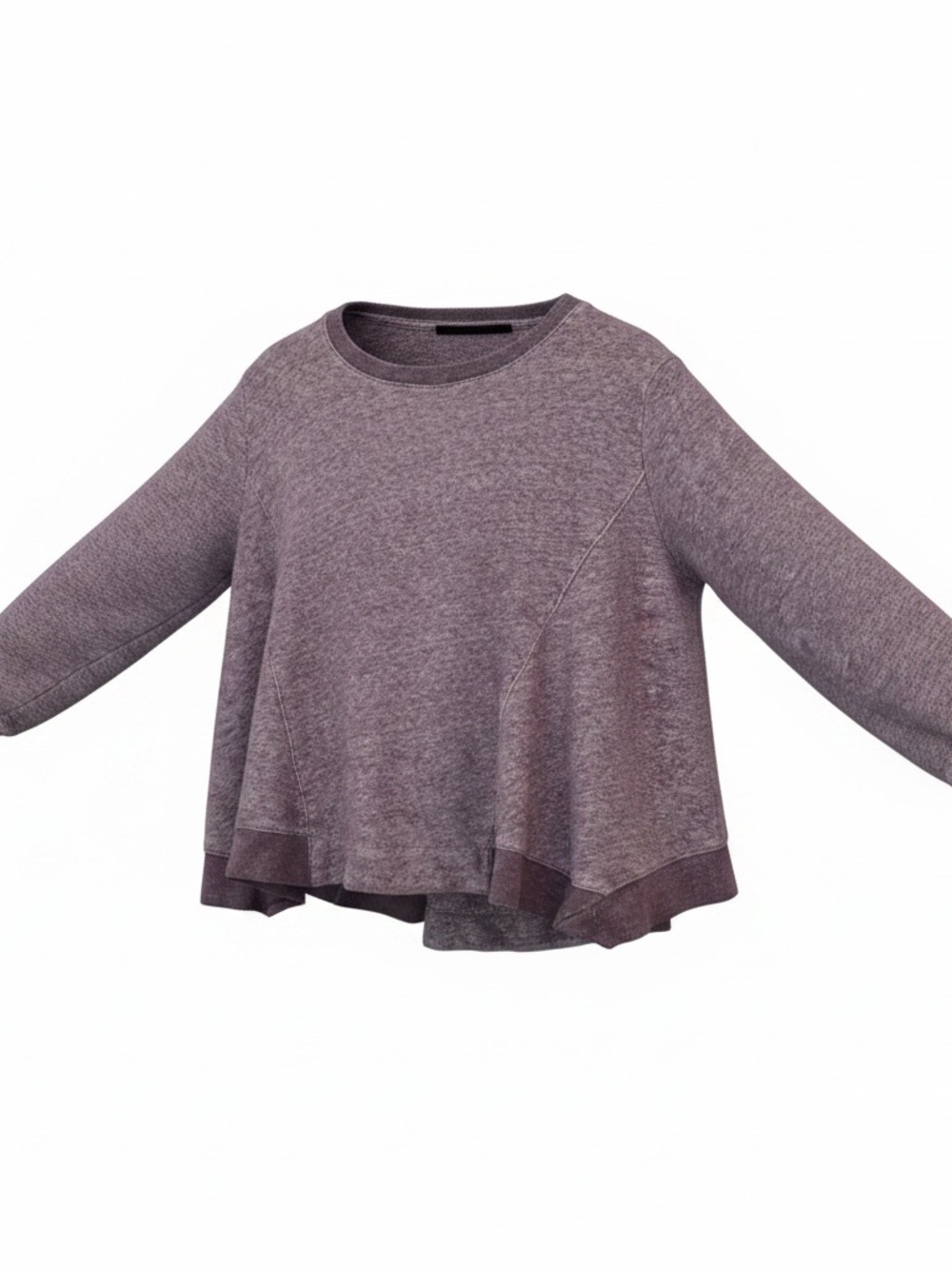 Carbon2Cobalt Oversized 100% Cotton Heather Plum Sweatshirt - Size Small - Picture 6 of 6